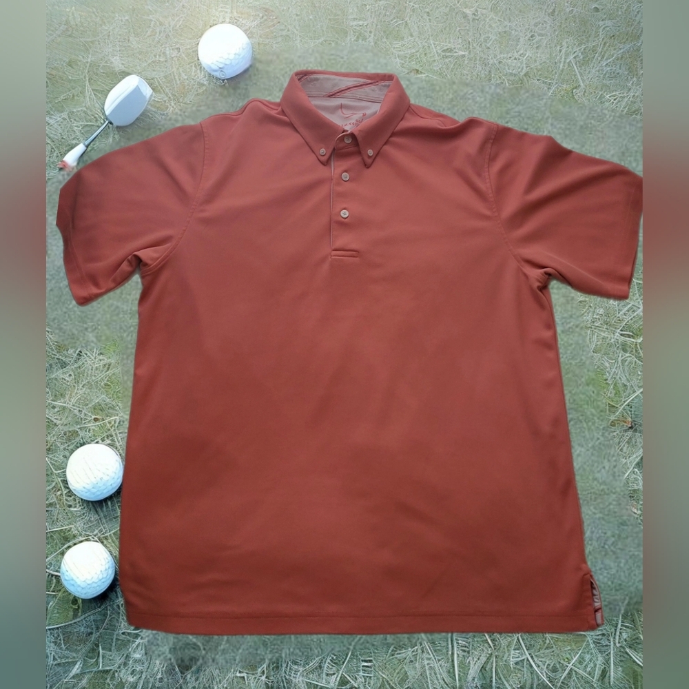 Eagle Golf  Polo Shirt Sz L Peach Color